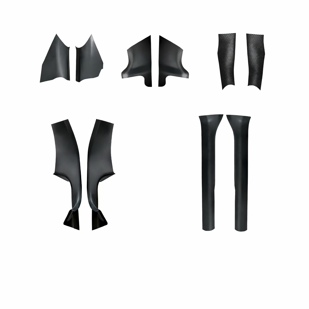 Inner Door Sill Protectors for Tesla Model Y Juniper – Carbon Fiber Style ABS Interior Door Threshold Guards