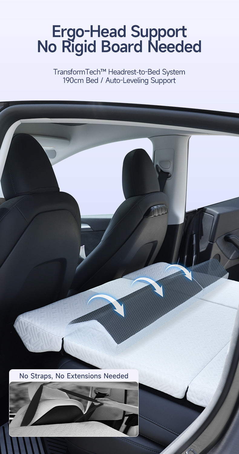 Inflatable Camping Mattress for Tesla Model Y Juniper - with Electric Pump