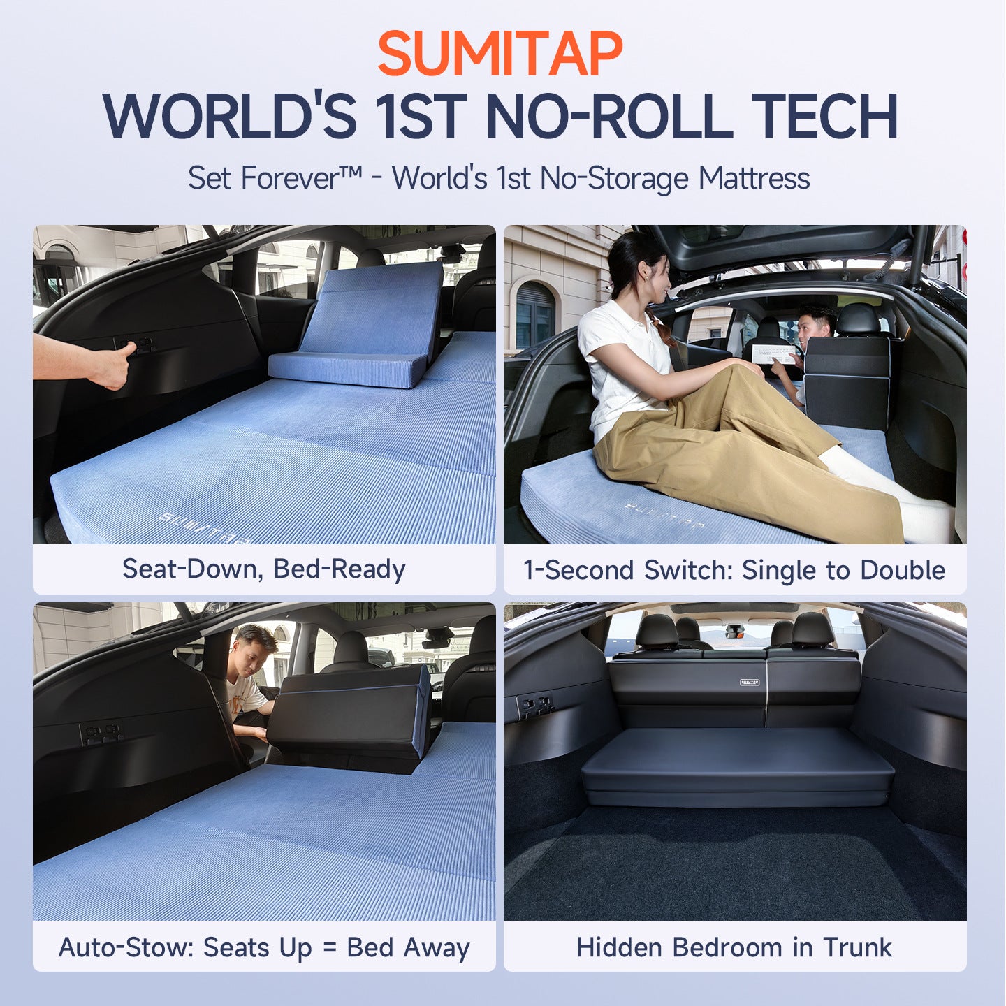 Bestseller Flannel-Lined Mattress for Tesla Model Y Juniper- Leveling & Thickened Design
