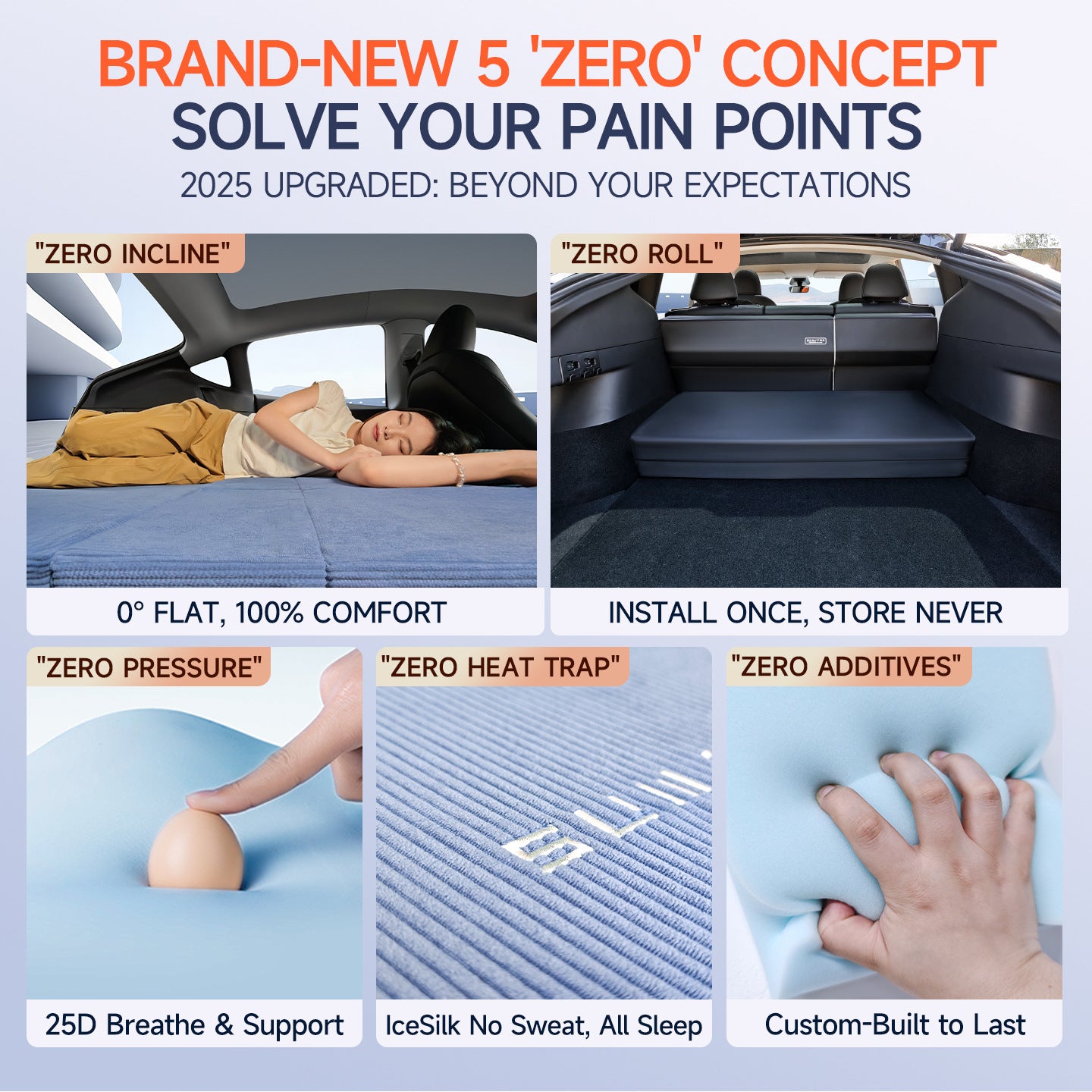 Bestseller Flannel-Lined Mattress for Tesla Model Y Juniper- Leveling & Thickened Design