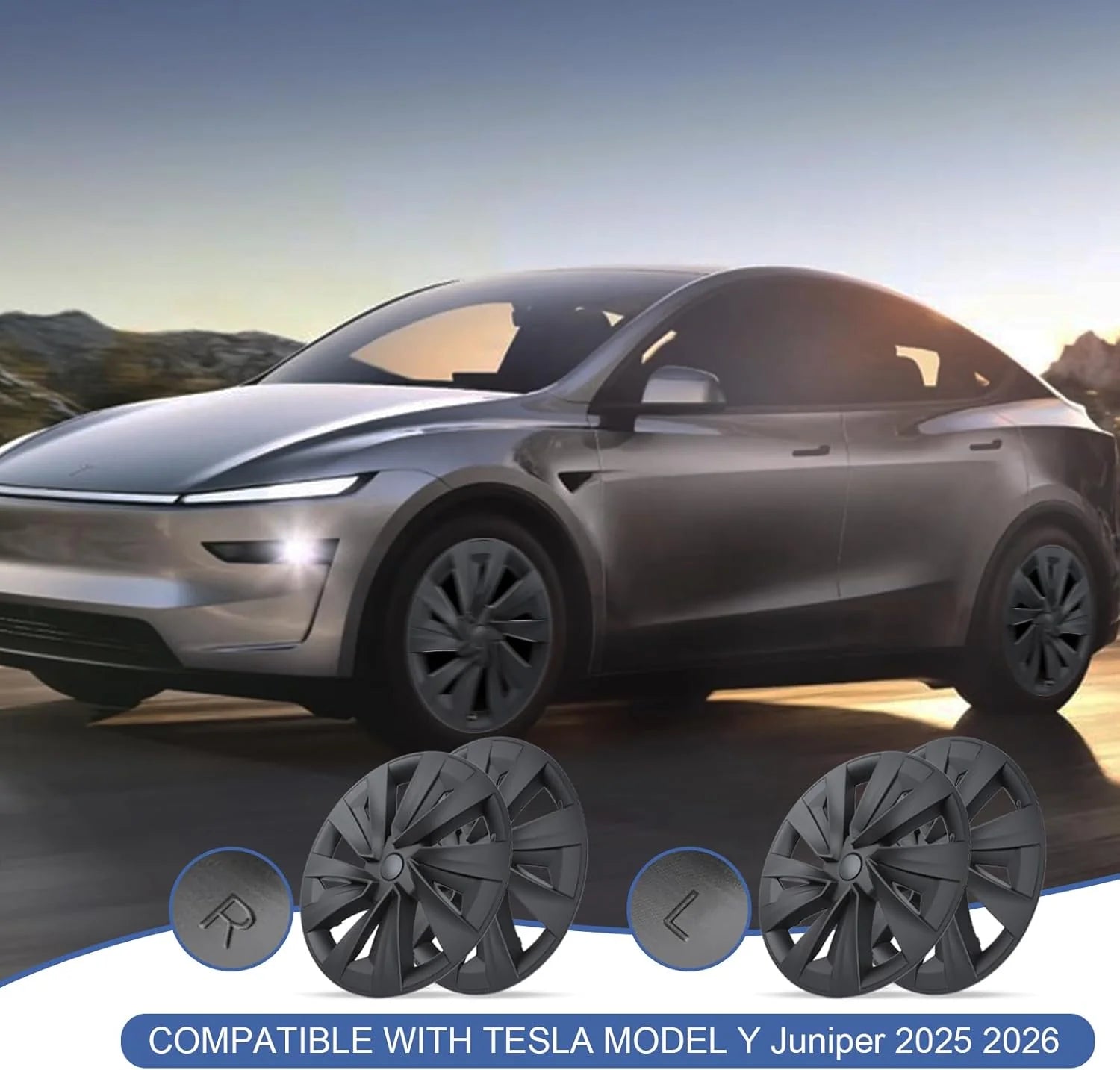 19” Matte Gray Wheels for Tesla Model Y Juniper