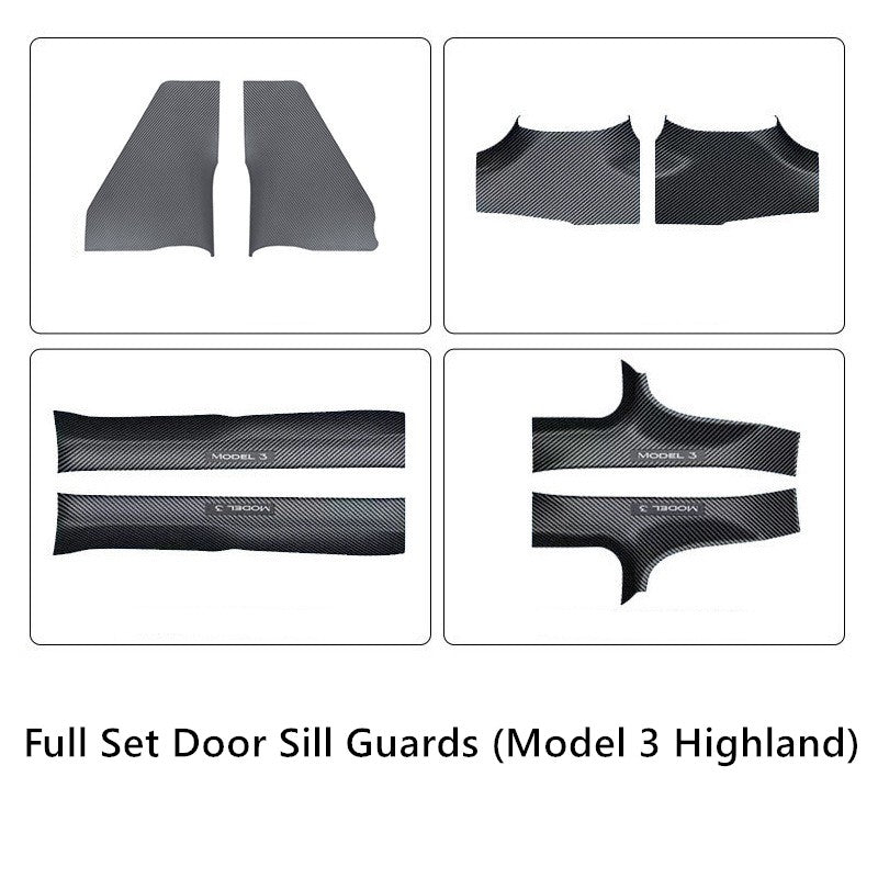 Full Set Door Sill Guards (Model 3 Highland)