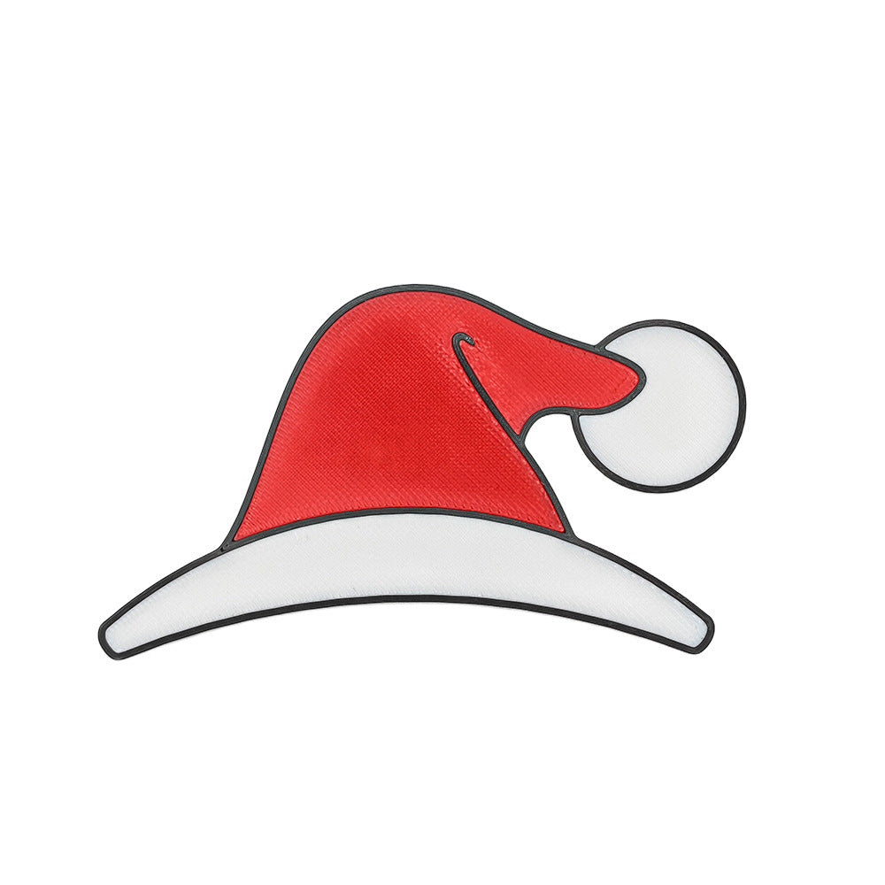 Tesla Santa Hat Car Badge Sticker – Festive Holiday Decoration