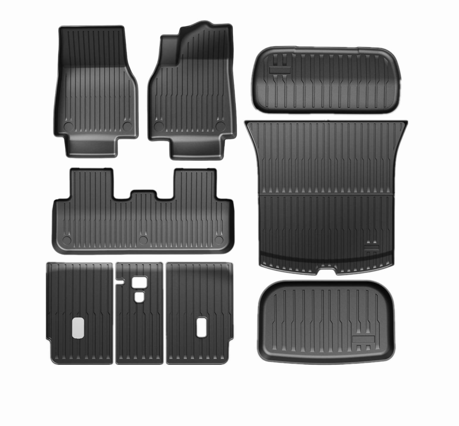 All-Weather Floor Mats Full Set for Refreshed Tesla Model Y (9-Piece Set)