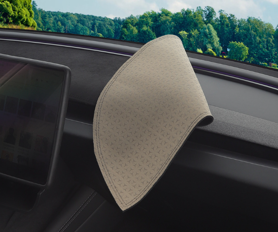 Dashboard Sunshade Mat for Tesla - Pure Black Suede