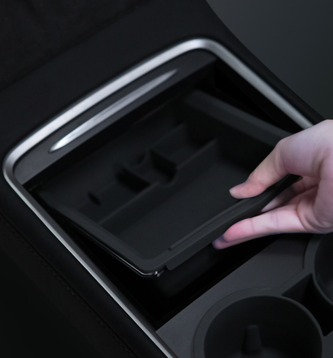 Centre Console Storage Box With Tray (Model3/Y)