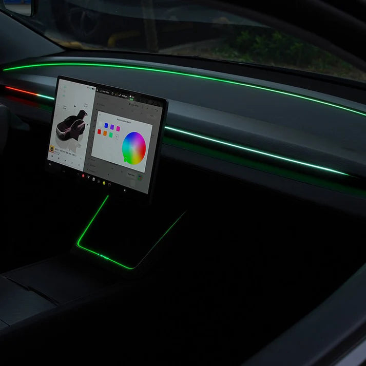 Tesla Model 3 & Model Y Blind Spot Monitor RGB Ambient Lighting (BSD Lane Change Alert)