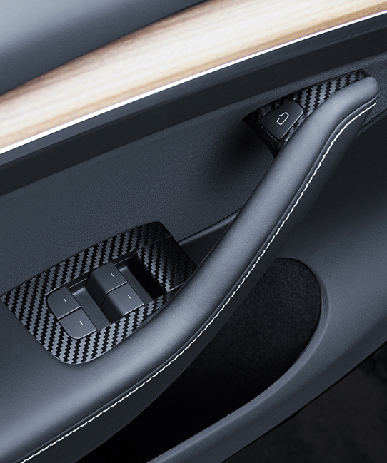 Tesla Model Y Window Control Button Stickers - Interior Decoration Accessories