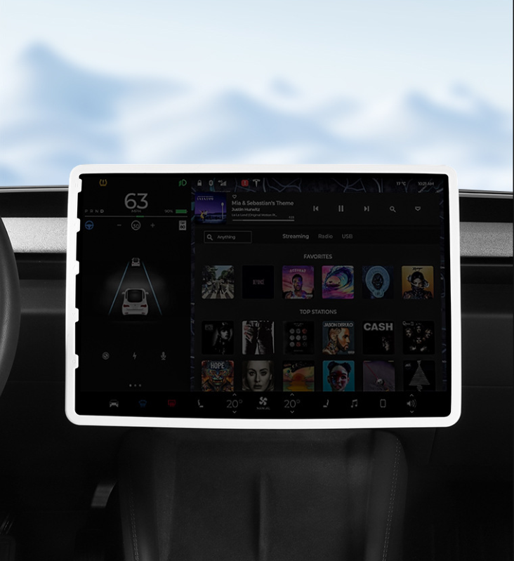 Silicone Frame Protector For Rear View Mirror (Model 3 Highland)