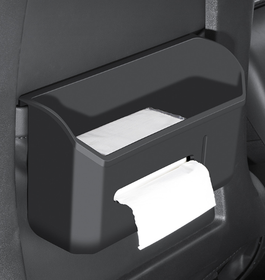 Rear Seat Storage Box for Tesla Model Y/3 - Tissue Holder, Seat Organizer, Adhesive Bin, In - car Storage