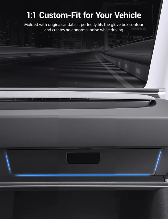 Tesla Model 3 Highland and Model Y Juniper glove box organizer