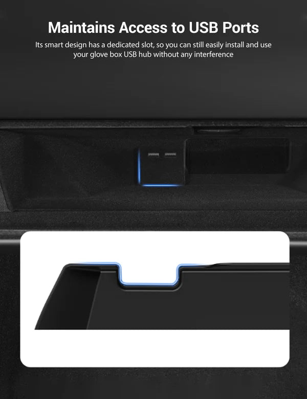 Tesla Model 3 Highland and Model Y Juniper glove box organizer