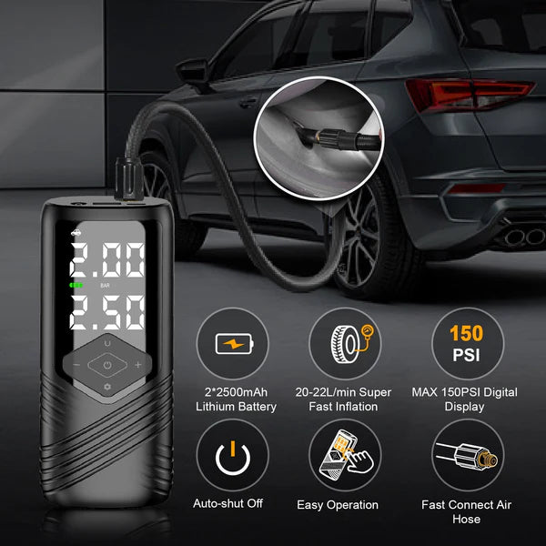Smart car tire inflator