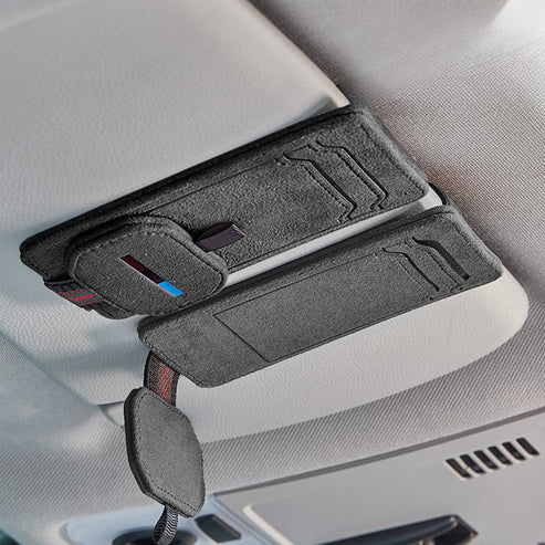 Multifunctional leather eyeglass clip for Tesla Model Y/3