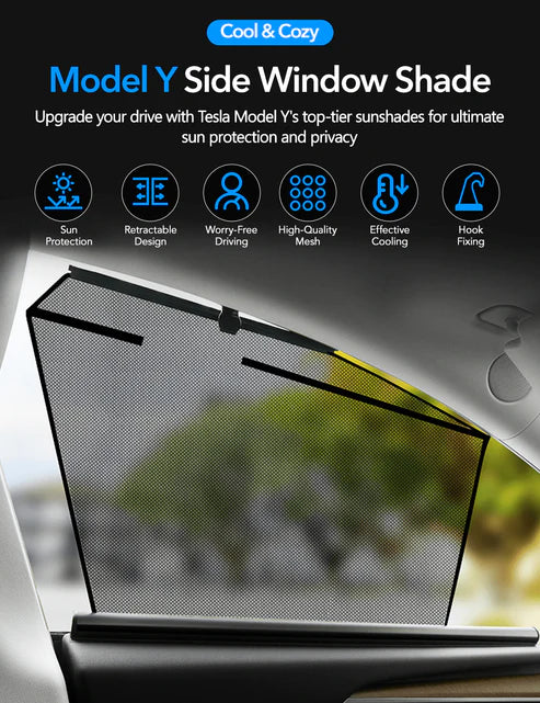 Side Window Sun Shades for Tesla Model 3 & Model Y
