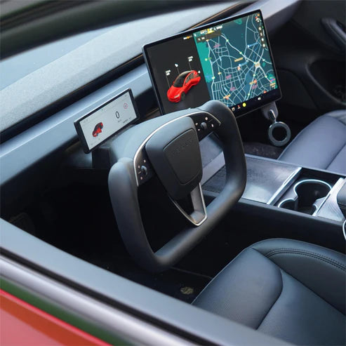 Yoke Steering Wheel for Tesla Model 3 Highland & Model Y Juniper – Flat-Bottom Performance Steering Wheel