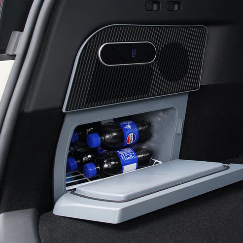 Tesla Model Y Rear Trunk Built-In Car Refrigerator (5-Seater) | 12V Portable Fridge with Digital Control